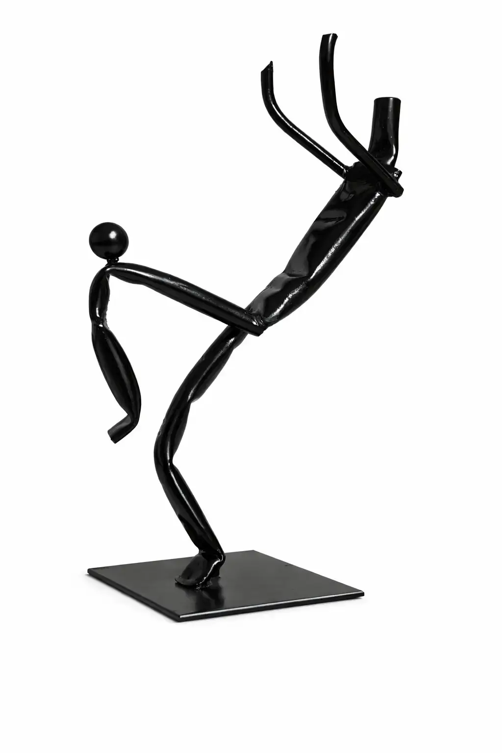 Soccer metal sculpture